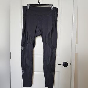 Lululemon Women’s Size 14 Black High Rise Mesh Insert Leggings Yoga Pants